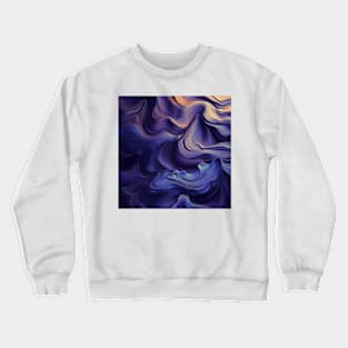 Stylized Surface of Liquid Violet Stone Crewneck Sweatshirt